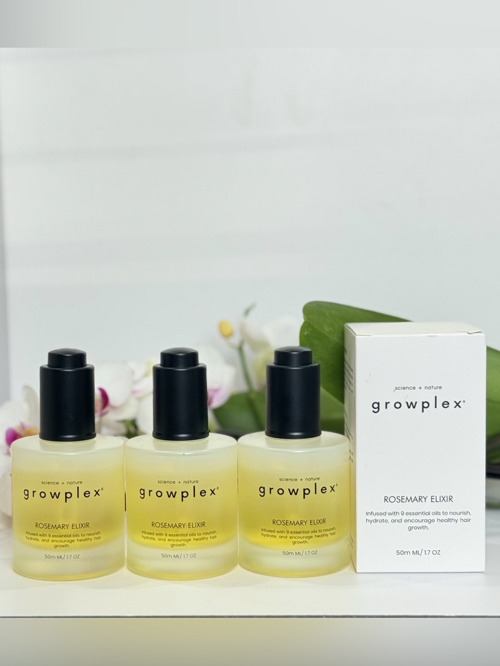 Growplex Rosemary Elixir Hair Growth Oil 1.7 oz x4 NEW $180 Retail EXP 12/2027